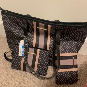 Tote, wallet, and wristlet with crossbody strap NWT